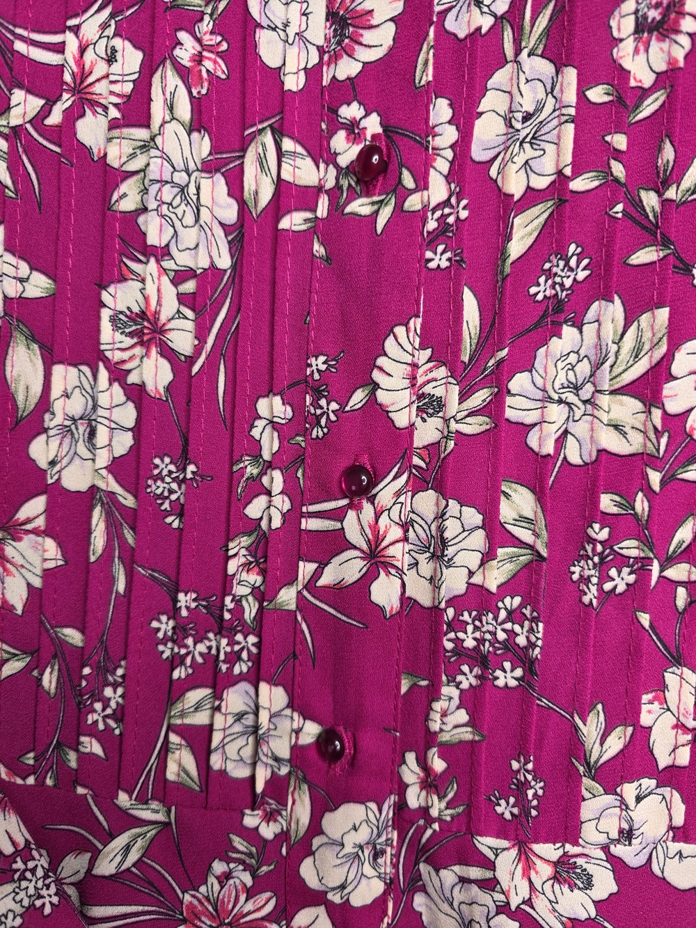 Nanette Lepore Sleeveless Pink Magenta Floral Tie-Waist Dress - Picture 13 of 16